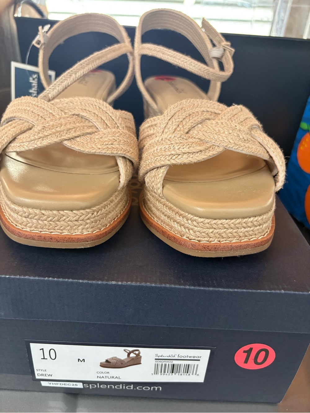 Splendid Natural Braided Espadrille Platform Sandals - Beige